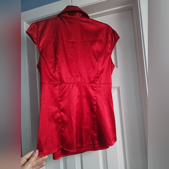 Le Chateau XL Blouse Red - Picture 4 of 7